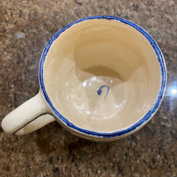 Vintage 1982 Handmade And Signed 8 oz coffee/ Tea Cup 3 &1/2” Tall- 3” Opening - Picture 4 of 7